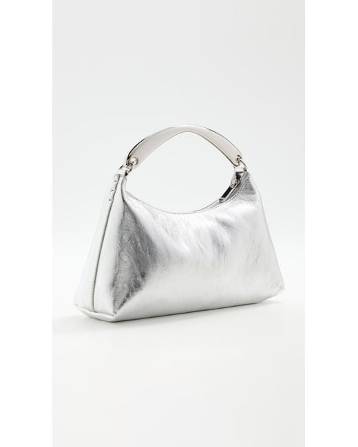 Mansur Gavriel White Metal Handle Rhea Bag