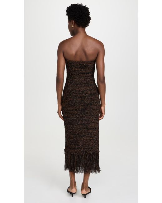 FRAME Black Boucle Fringe Dress