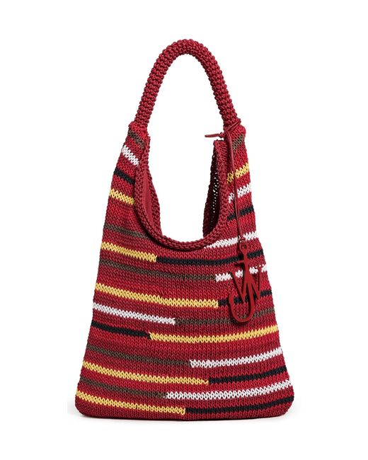 J.W. Anderson Red Knitted Hobo Bag