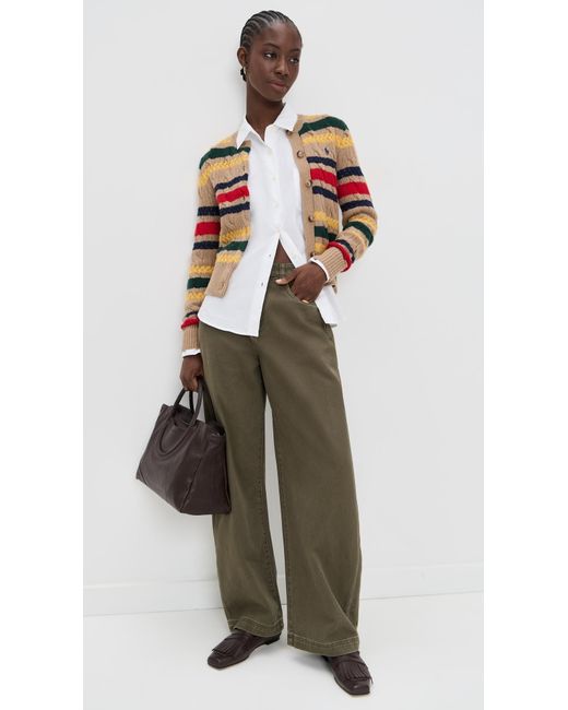 Polo Ralph Lauren Multicolor Stripe Cable Cardigan