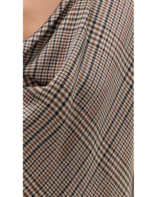 Vince Black Pressed Plaid Blouse