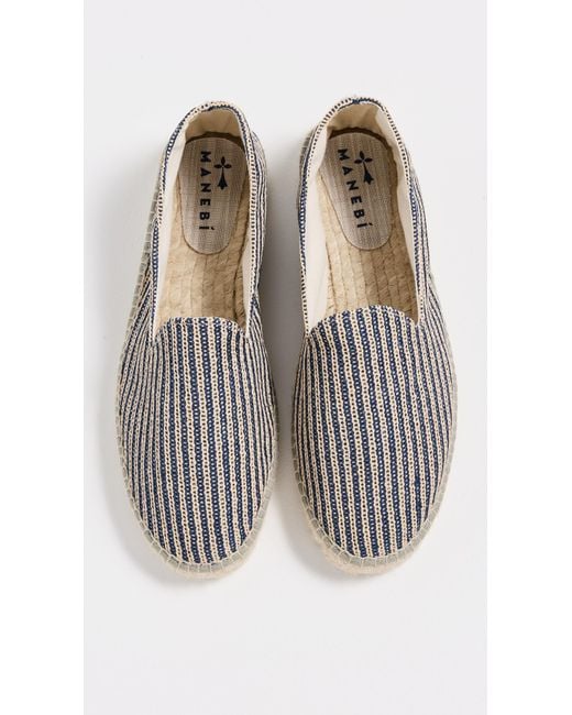 Manebí Multicolor Raffia Stripe Classic Espadrilles for men