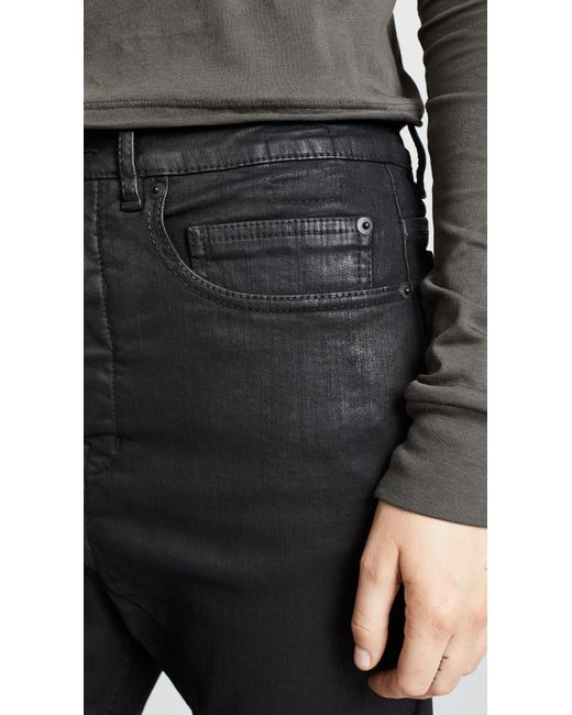 Rick Owens Collapse Cut Jeans in Black | Lyst Canada
