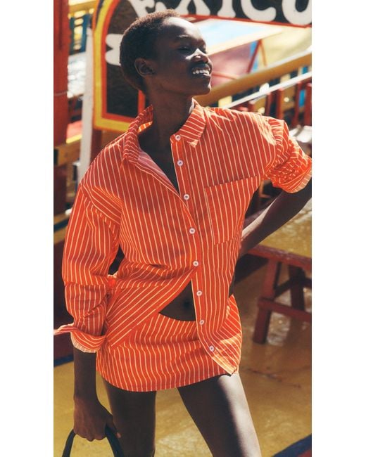 Bailey Rose Red Button Down Top