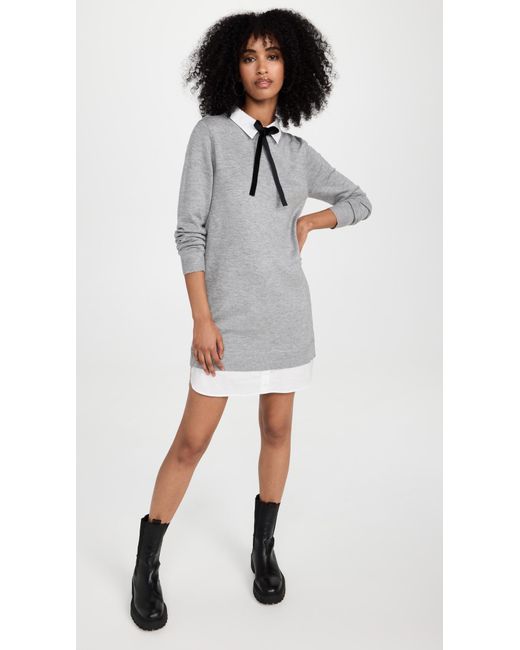 English Factory White Combo Shirtdress