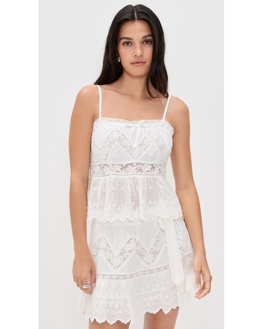 LoveShackFancy White Rowina Top