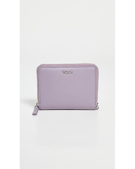 Tumi Purple Tri-fold Zip-around Wallet