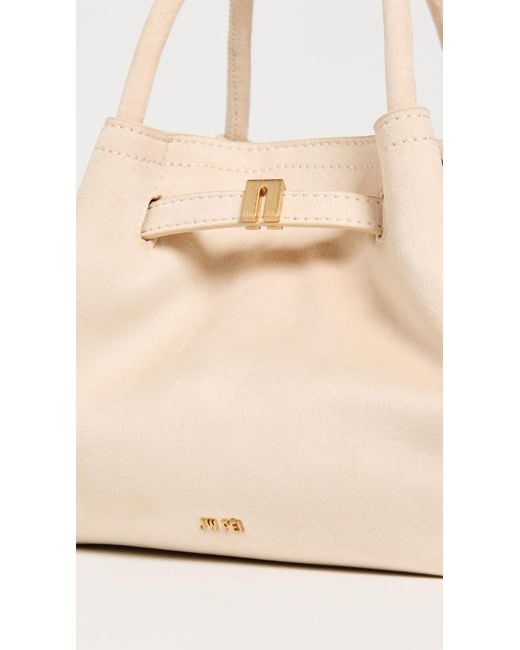 JW PEI White Hana Mini Faux Suede Tote Bag
