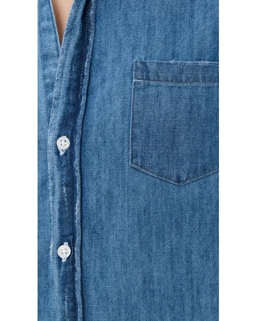 Frank & Eileen Blue Eileen Denim Relaxed Button Down Shirt