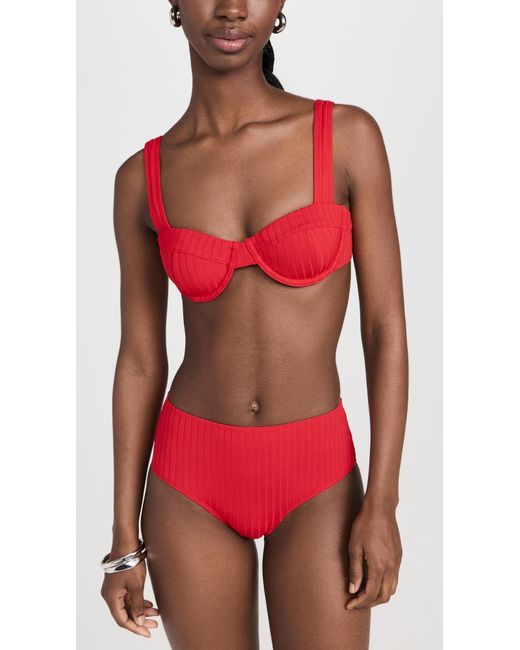 Solid & Striped Red Lilo Bikini Bottoms