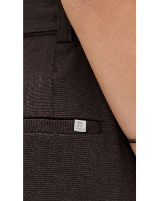Helmut Lang Black Wide Double-Pleat Trousers With Belt