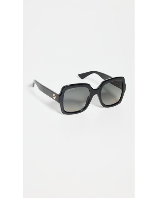 Gucci Black Oversized Square Sunglasses