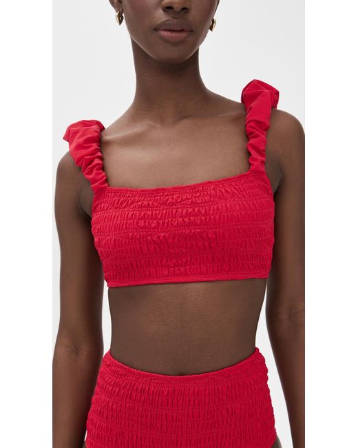 Sea Red Selma Solid Bikini Top