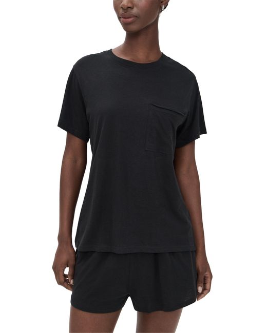 Lunya Black Pima Tee Short Set