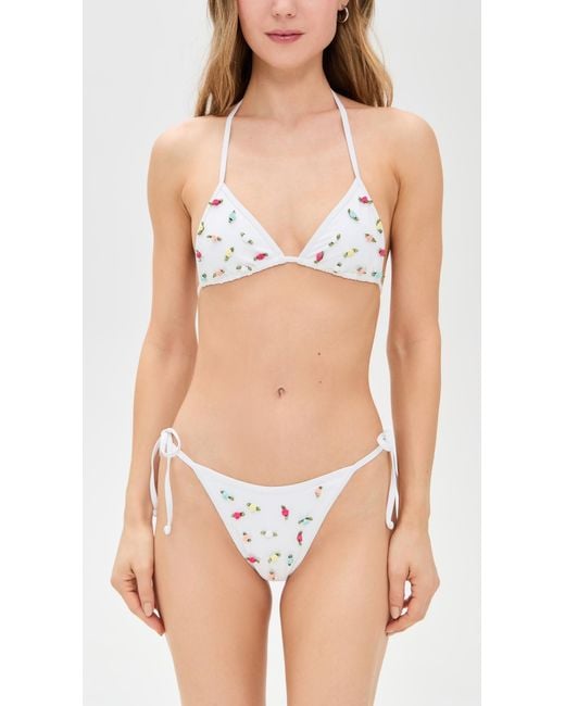LSPACE White Levy Bitsy Bikini Bottoms