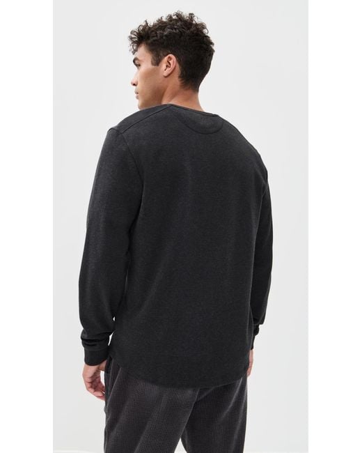 Marine Layer Black Pacifica Stretch Henley for men