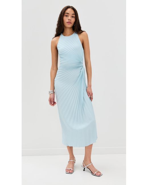 sachin and babi light blue dress A.L.C. Womens Pink Adjustable Zippered Slip Dress Smocked Cut Out Spaghetti  Strap Sweetheart Neckline Maxi Evening main image 0