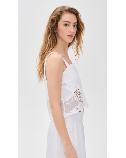 Rag & Bone White Clem Lace Tank