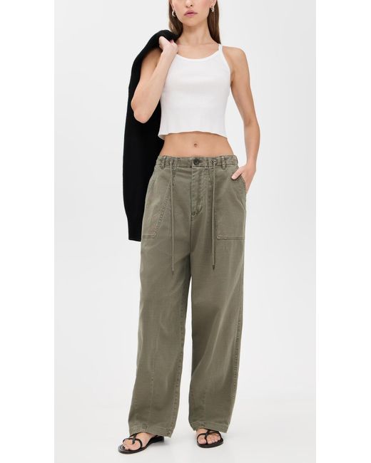 James Perse Green Oversized Military Pants