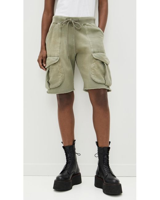 R13 Green Multipocket Relaxed Sweatshorts