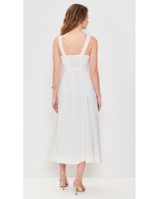 La Ligne White Button Down Dress With Belt