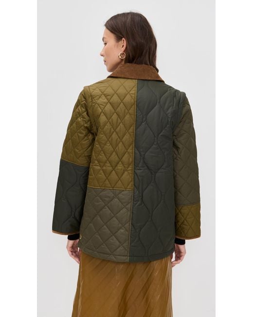 Barbour Green Lorrie Quilted Barn Jacket