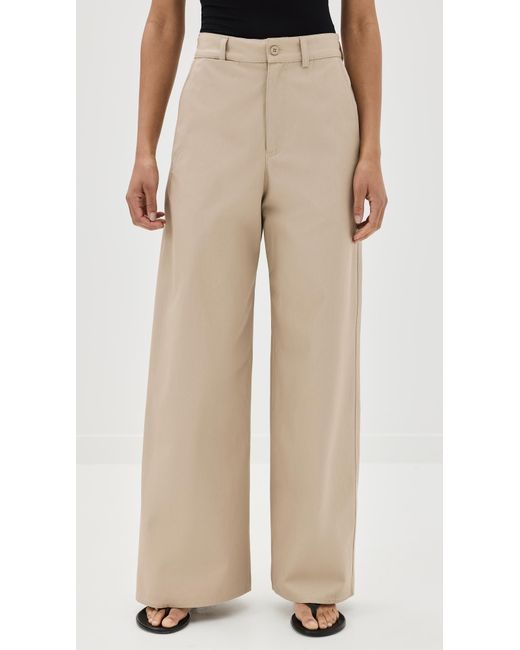MM6 by Maison Martin Margiela Natural Cotton Garbardine Trousers