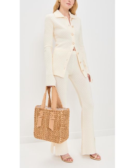 PAMELA MUNSON Natural Petite Isla Bahia Fringe Tote