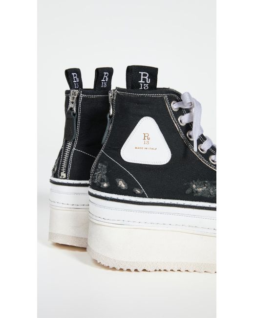 R13 Blue Platform High Top Sneakers