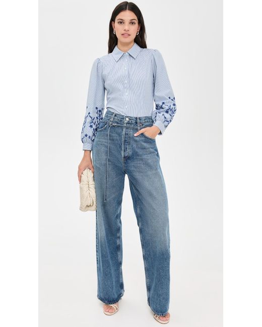 Shoshanna Blue Cate Top