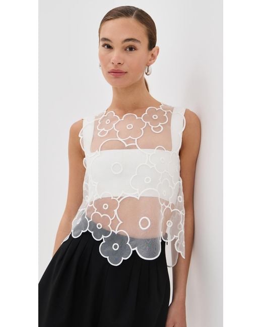 【Cecilie Bahnsen】ALFIE TOP Cecilie Bahnsen Alfie Top in White | Lyst Canada