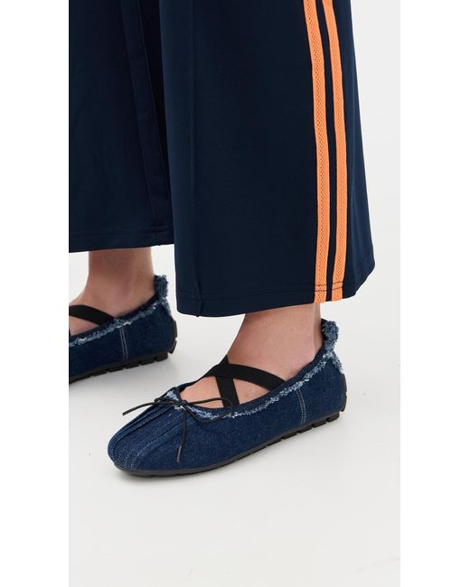 Simone Rocha Blue Ballerina Grip Flats