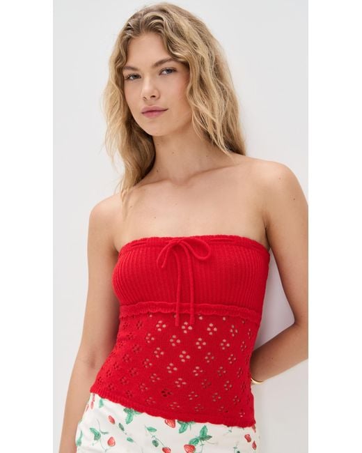 Bailey Rose Red Strapless Top