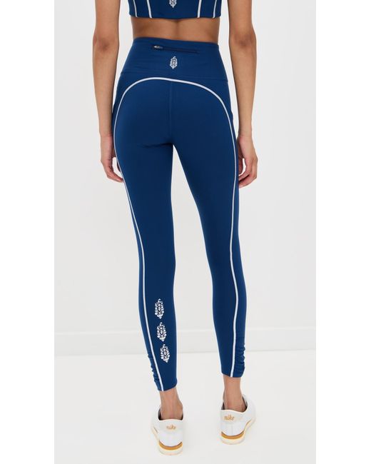 Fp Movement Blue Logo You'Re A Peach Leggings