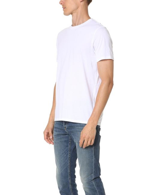 Vince Blue Short Sleeve Pima Crew Neck Tee for men