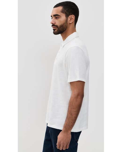 Rag & Bone White Classic Flame Polo for men