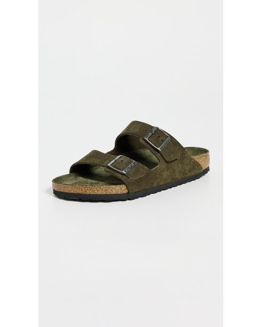 Birkenstock Green Arizona Soft Footbed Sandals for men