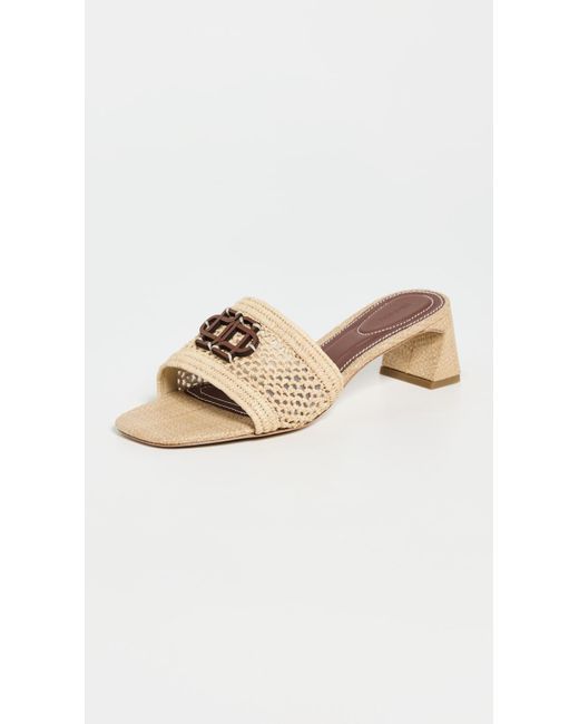 Jonathan Simkhai Natural Sydney Raffia Block Heel Sandals