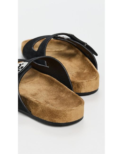 Tory Burch Black Mellow Slides