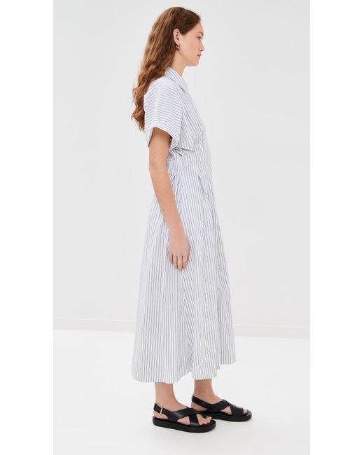 Le Bos White Roberta Button Down Dress