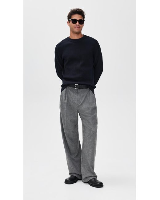 NN07 Blue Kaley Cotton Crewneck Sweater for men