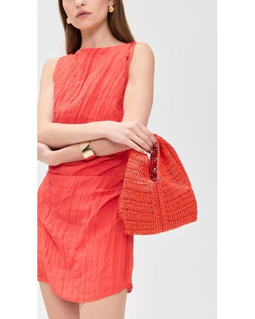A.L.C. Orange A. L.C. Simone Raffia Bag