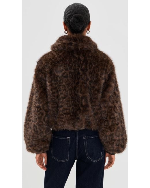 Blank NYC Brown Midnight Run Faux Fur Jacket