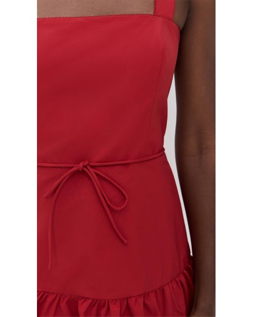 Amanda Uprichard Red Danner Skort Romper
