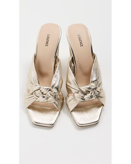 L'Agence Metallic Leonie Sandals
