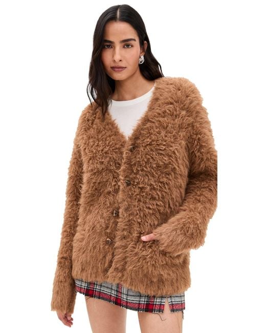 R13 Brown Boyfriend Cardigan