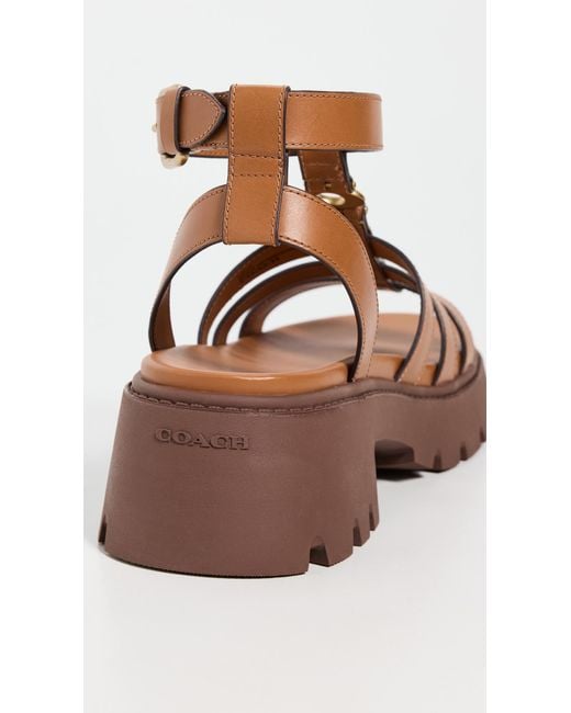 COACH Sculpted C Platform Fisherman Sandals | Lyst Canada