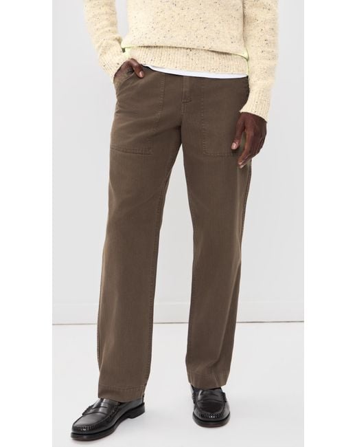 Alex Mill Gray Herringbone Field Pants for men