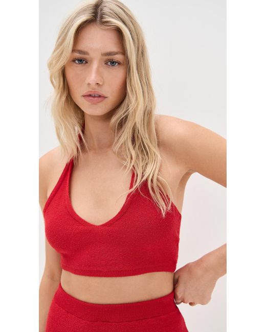 Ba&sh Red X Suzie Kondi Koan Top