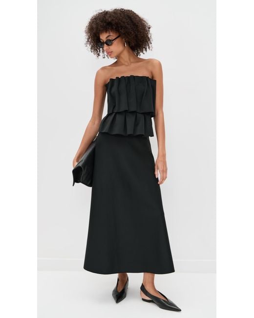 House of Dagmar Black Sculpted Tube Dress